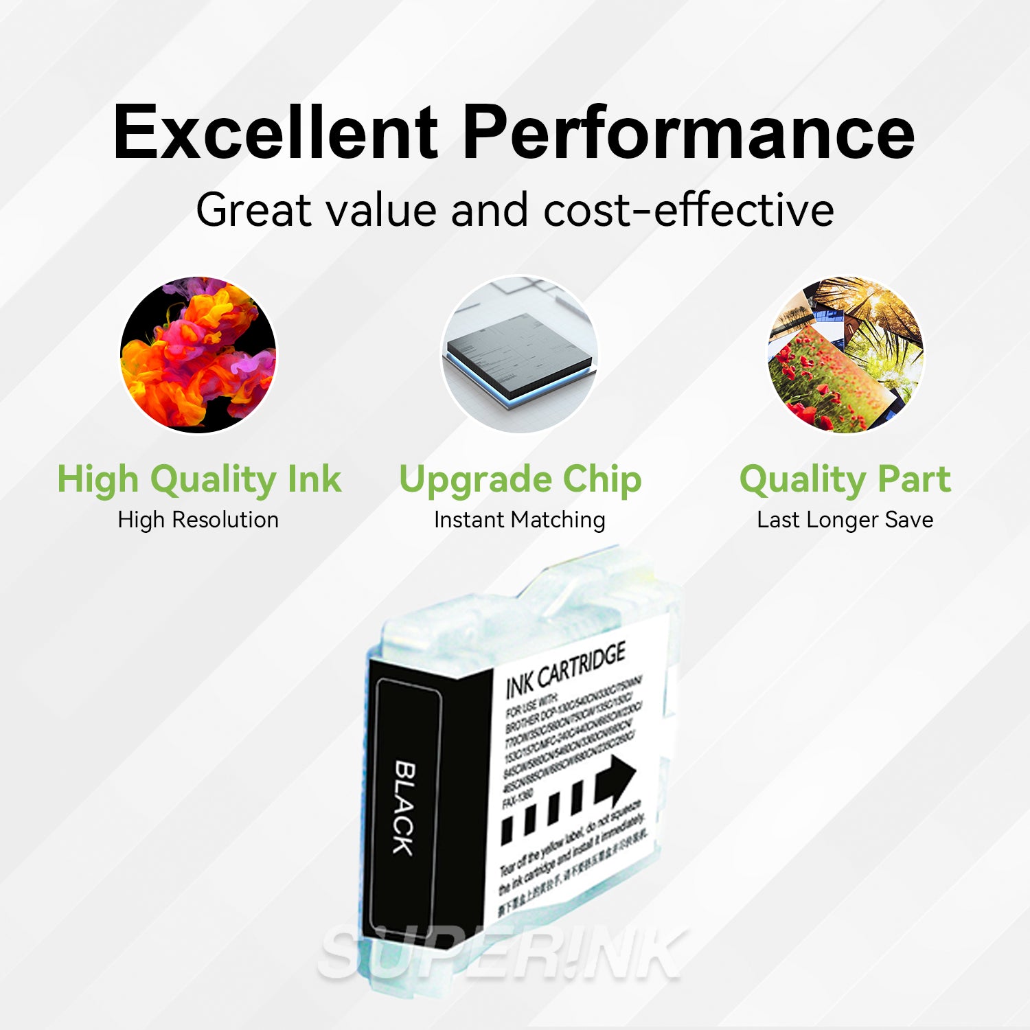 Compatible Brother LC51BK Black Inkjet Cartridge by Superink