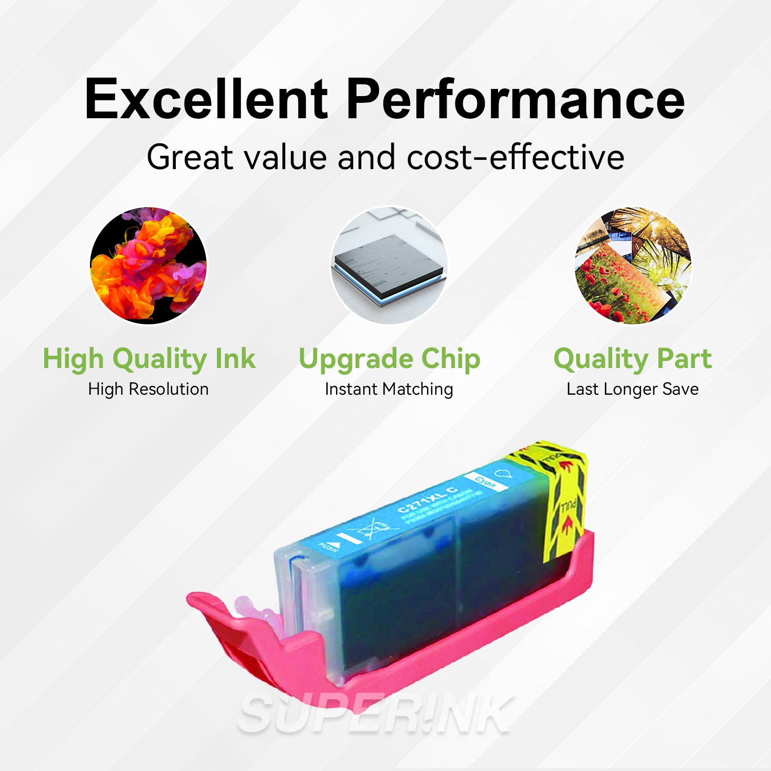 Compatible Canon CLI-271XL (0337C001) Cyan Ink Cartridge