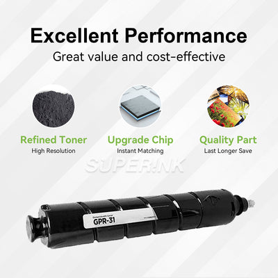 Compatible Canon GPR-31 2790B003AA Black Toner Cartridge By Superink