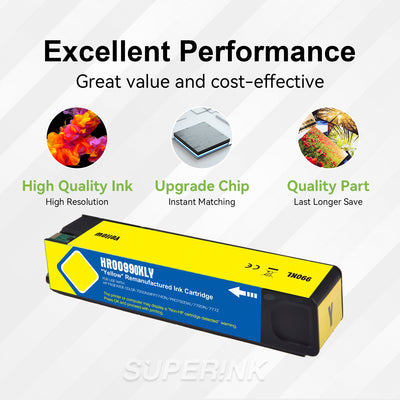 Compatible HP 990X (M0J97AN) Yellow Ink Cartridge By Superink