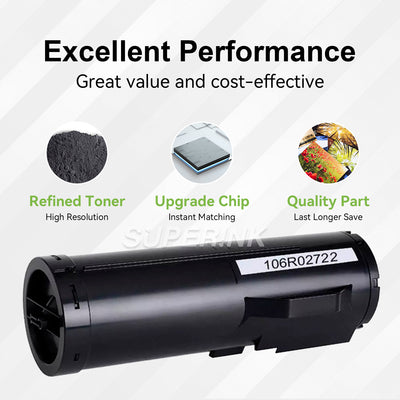 Compatible Xerox 106R02722 Black Toner High Yield by Superink