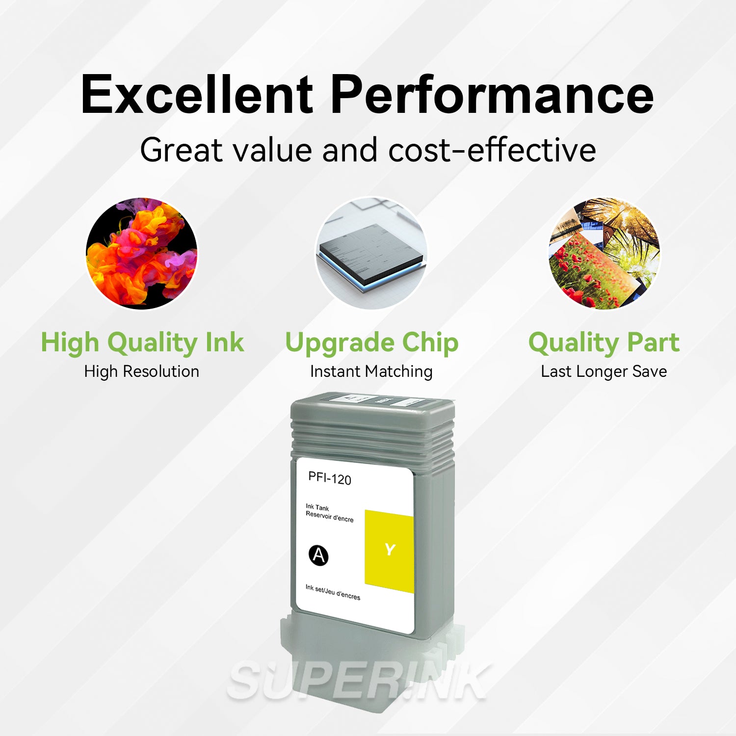 Compatible Canon PFI-120Y Yellow Ink Cartridge By Superink