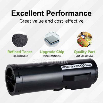 Compatible Xerox 3655 Black Toner Cartridge 106R02740 by Superink