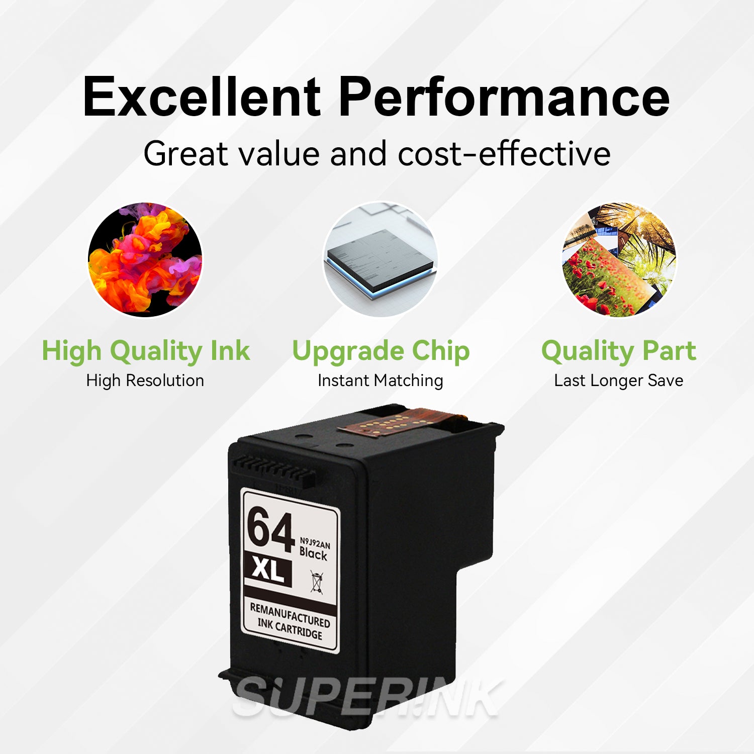 Compatible HP 64XL (HP N9J92AN ) Ink Cartridge Black By Superink