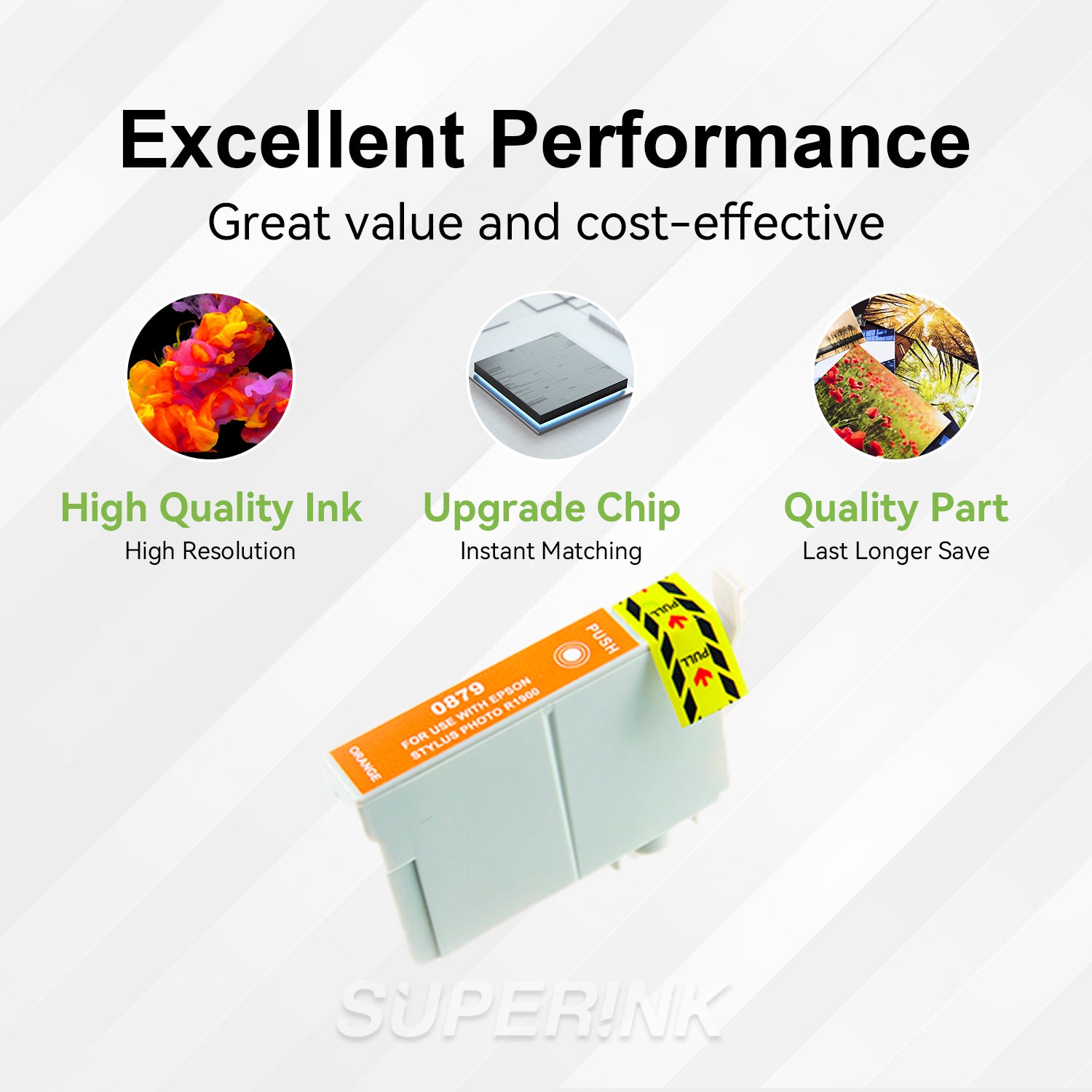 Compatible Epson T087920 Orange Inkjet Cartridge By Superink