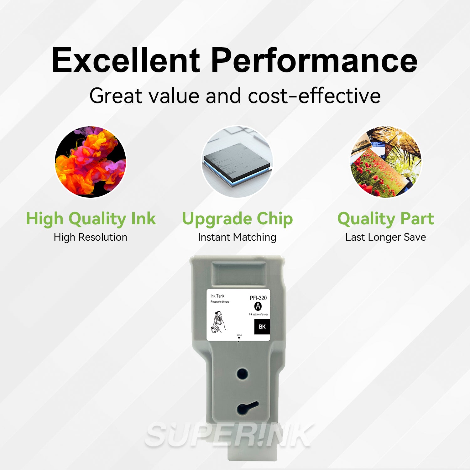 Compatible Canon PFI-320BK Black Ink Cartridge
