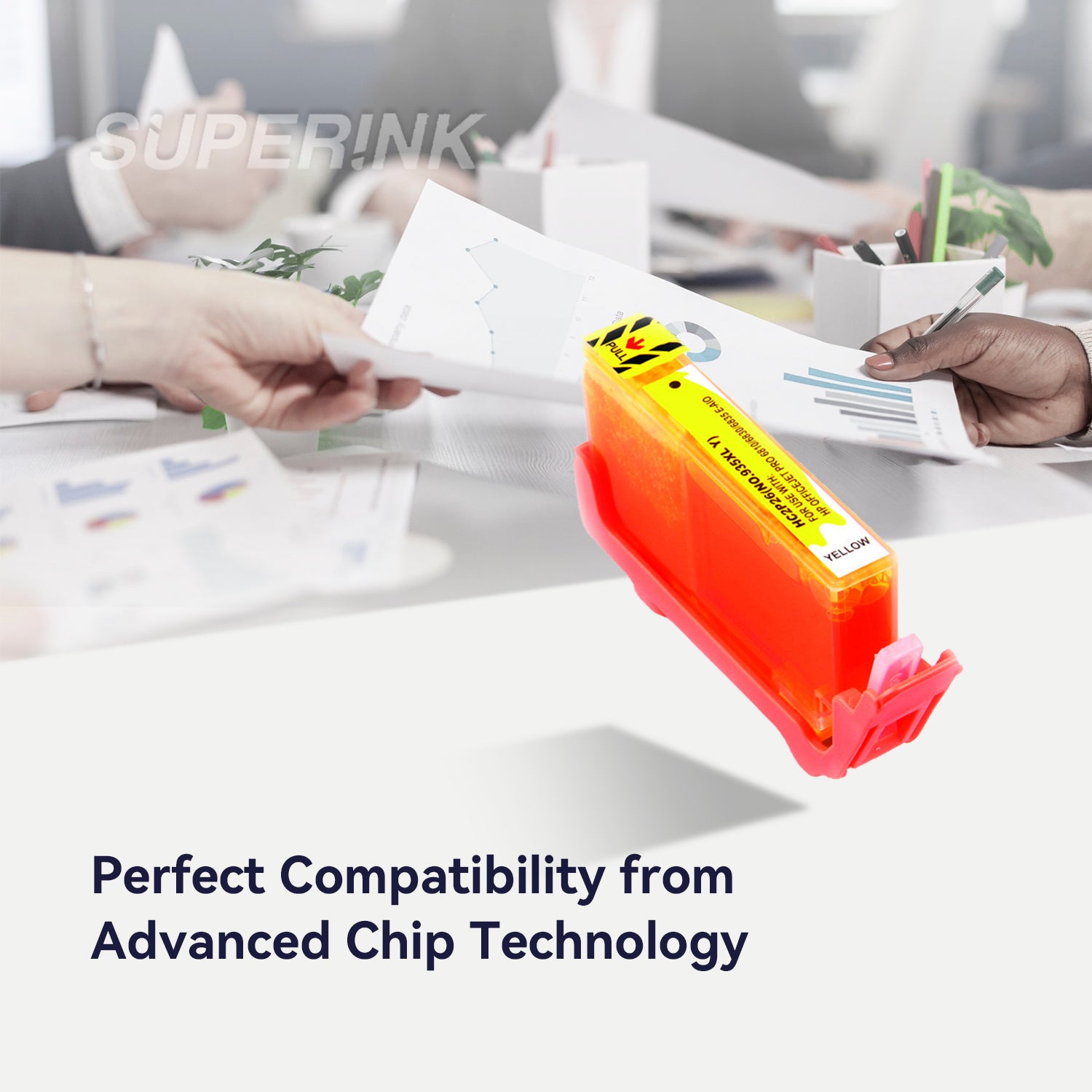 Cartouche d'encre compatible HP 935XL (HP C2P26AN) jaune à haut rendement par Superink