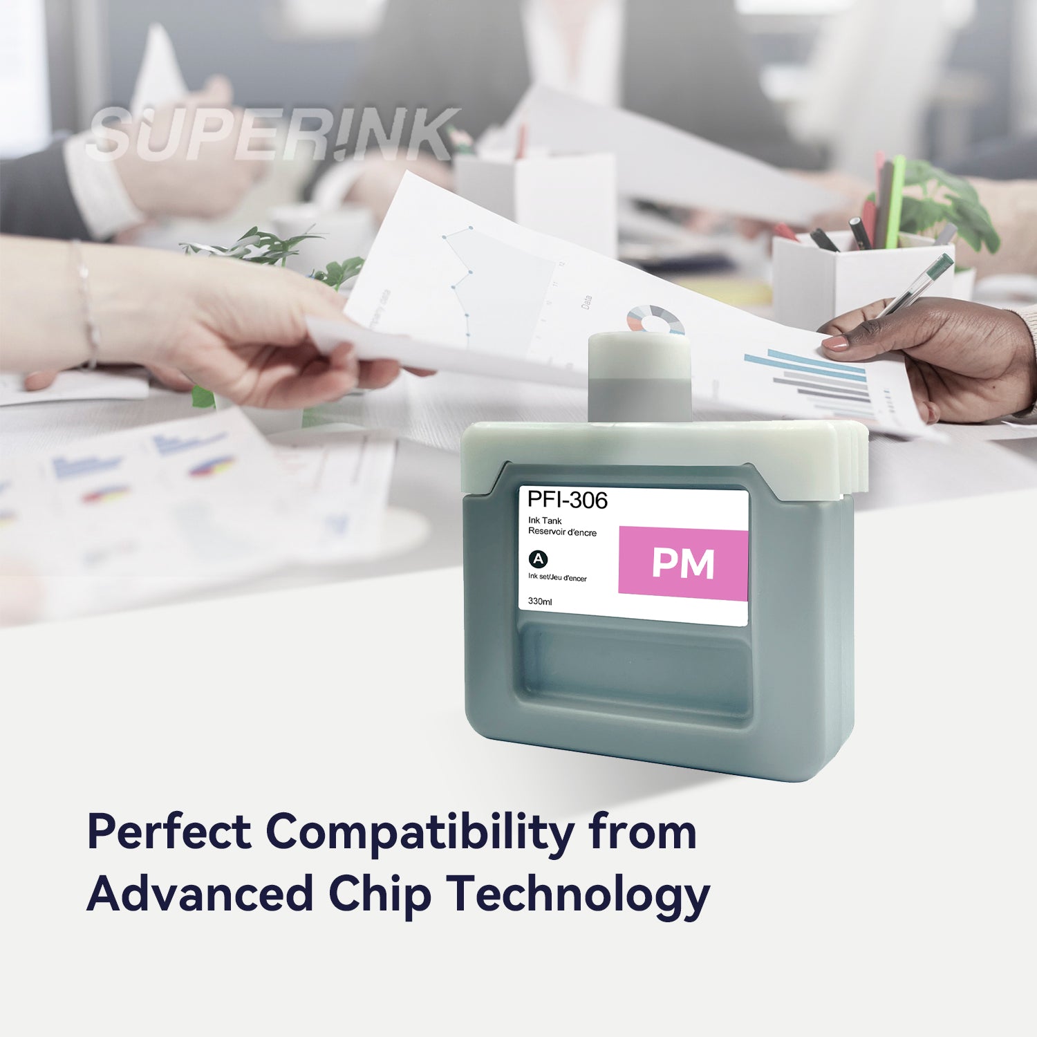 Compatible Canon PFI-306PM 700ml Photo Magenta Ink