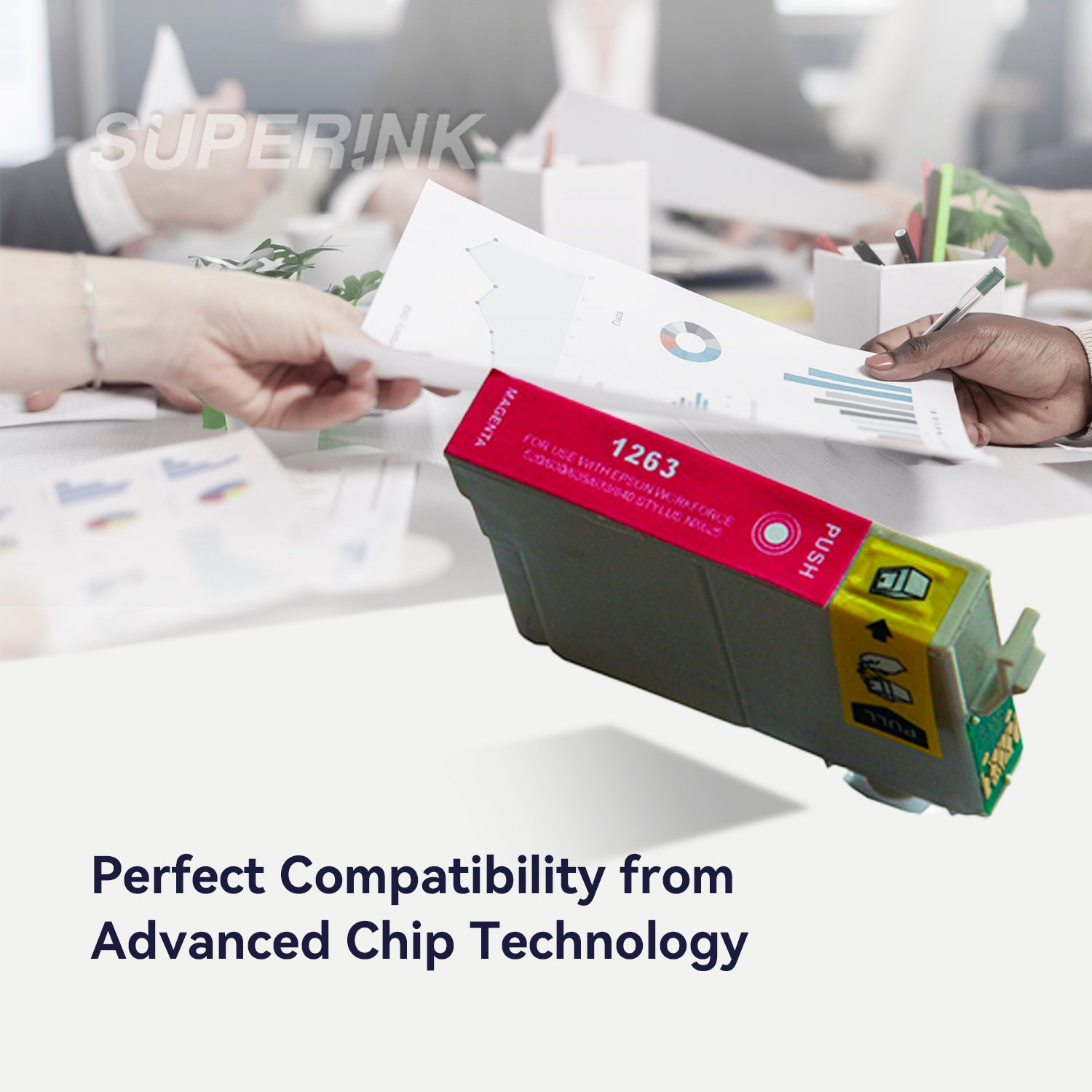 Cartouche à jet d'encre magenta Epson T126320 compatible par Superink