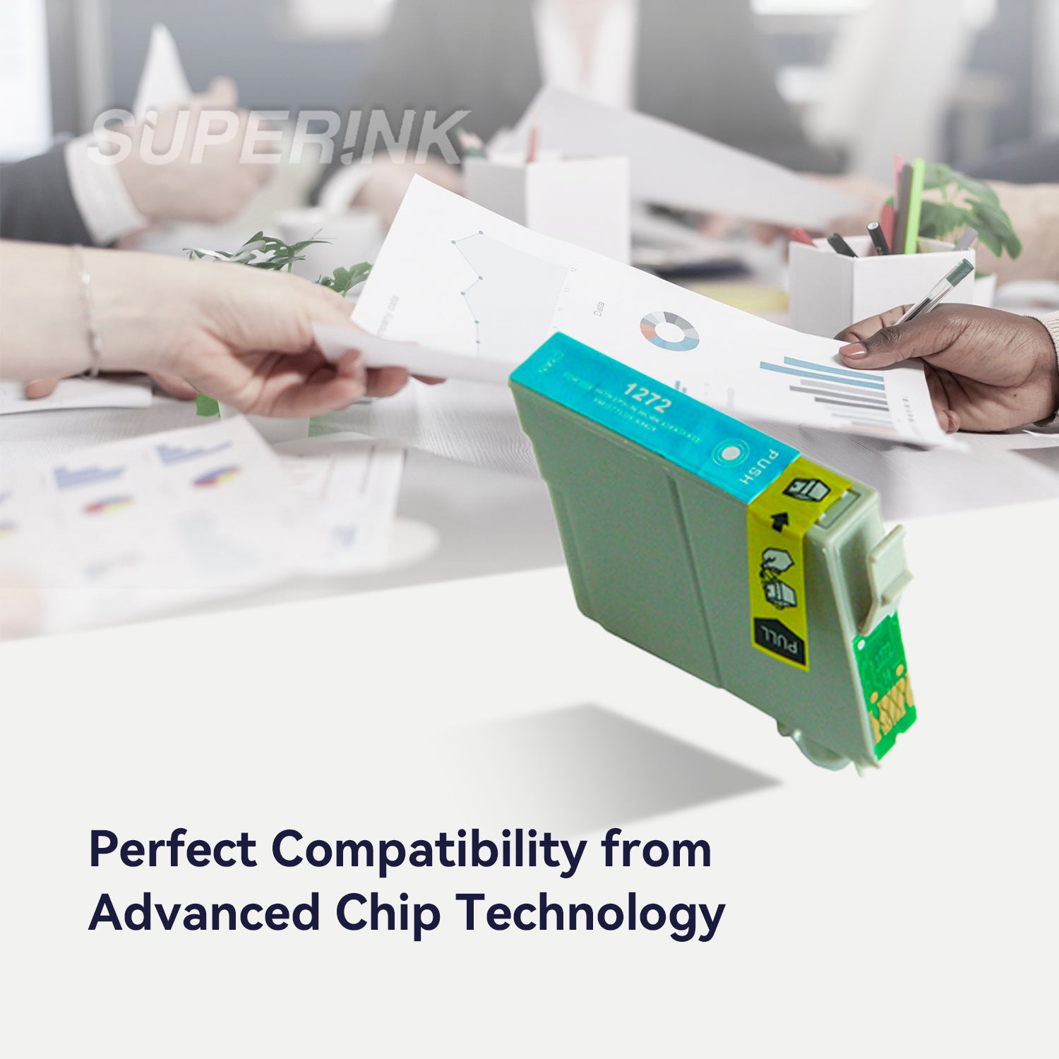 Compatible Epson 127 (T127220)  Cyan Inkjet Cartridge By Superink