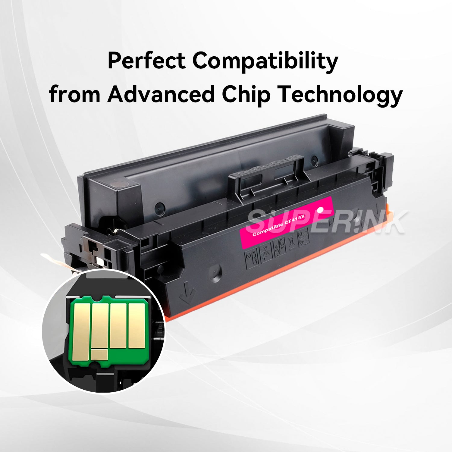 Compatible HP CF413X (410X) Toner Cartridge Magenta by Superink