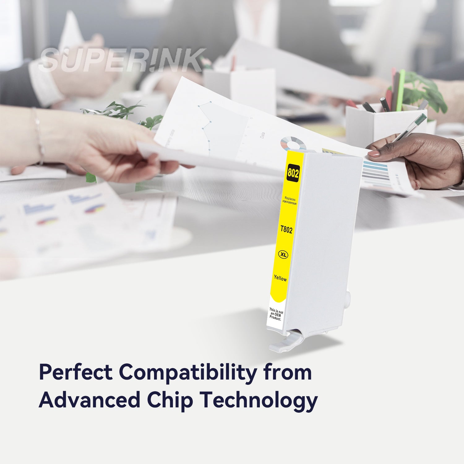 Compatible Epson T802XL420 Yellow Ink Cartridge