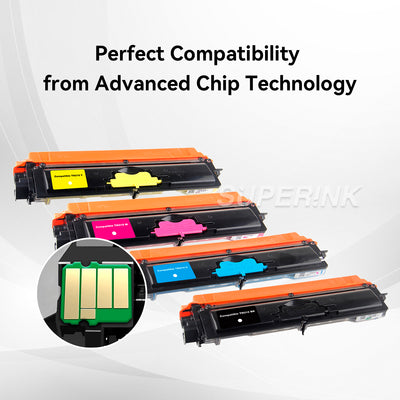 Compatible Brother TN210 Toner Cartridge Set BK/C/M/Y By Superink
