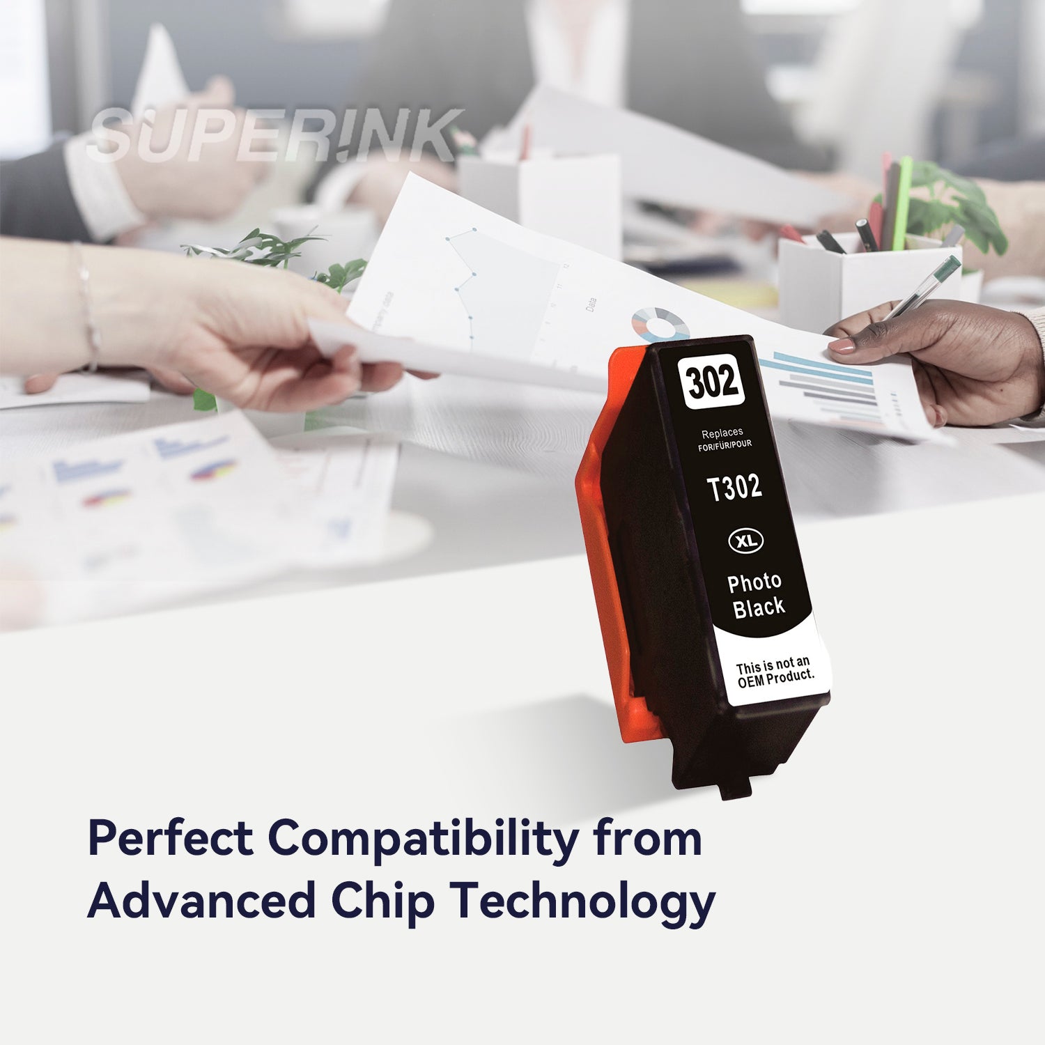 Compatible Epson T302XL120 Photo Black Inkjet Cartridge By Superink