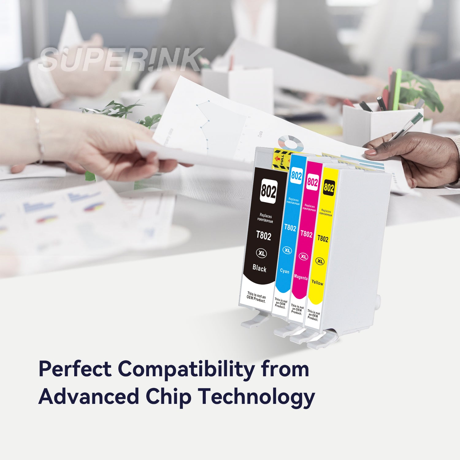 Compatible Epson T802XL / T802X-BCS Combo Ink Cartridge