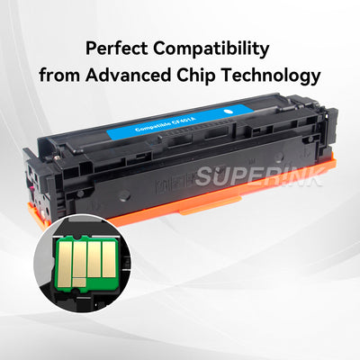 Compatible HP CF401A (201A) Toner Cartridge Cyan by Superink