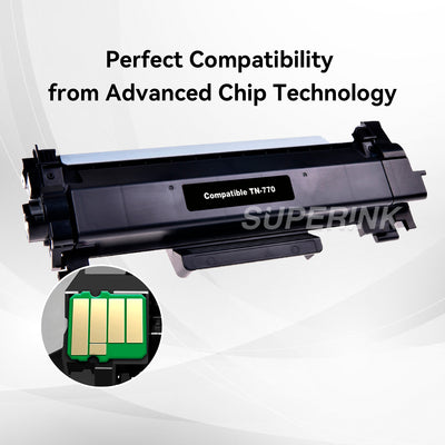 Compatible Brother TN-770 Black Toner Cartridge With Chip by Superink