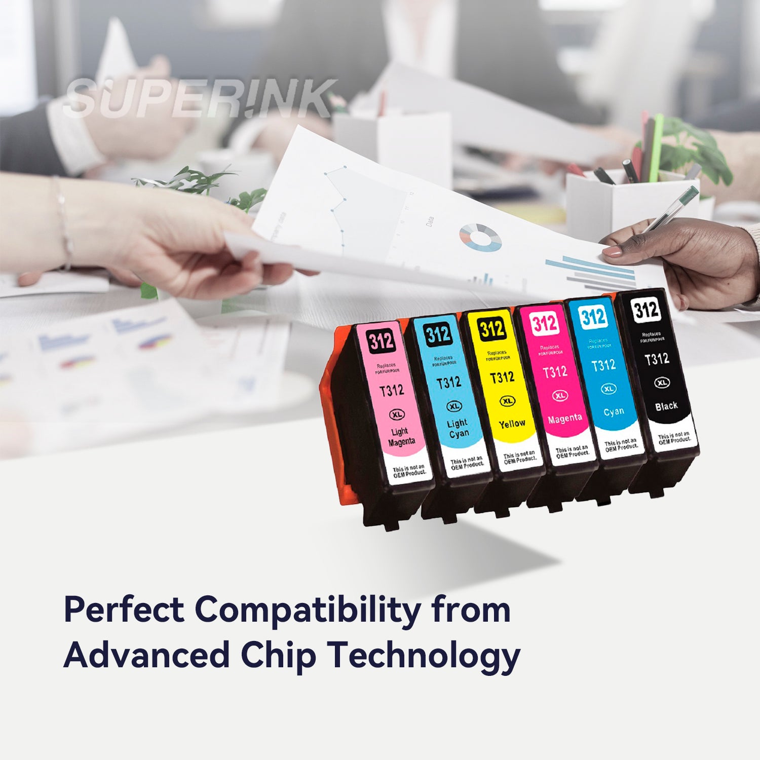 Compatible Epson T312XL Set Ink Cartridge BK/C/M/Y/LC/LM