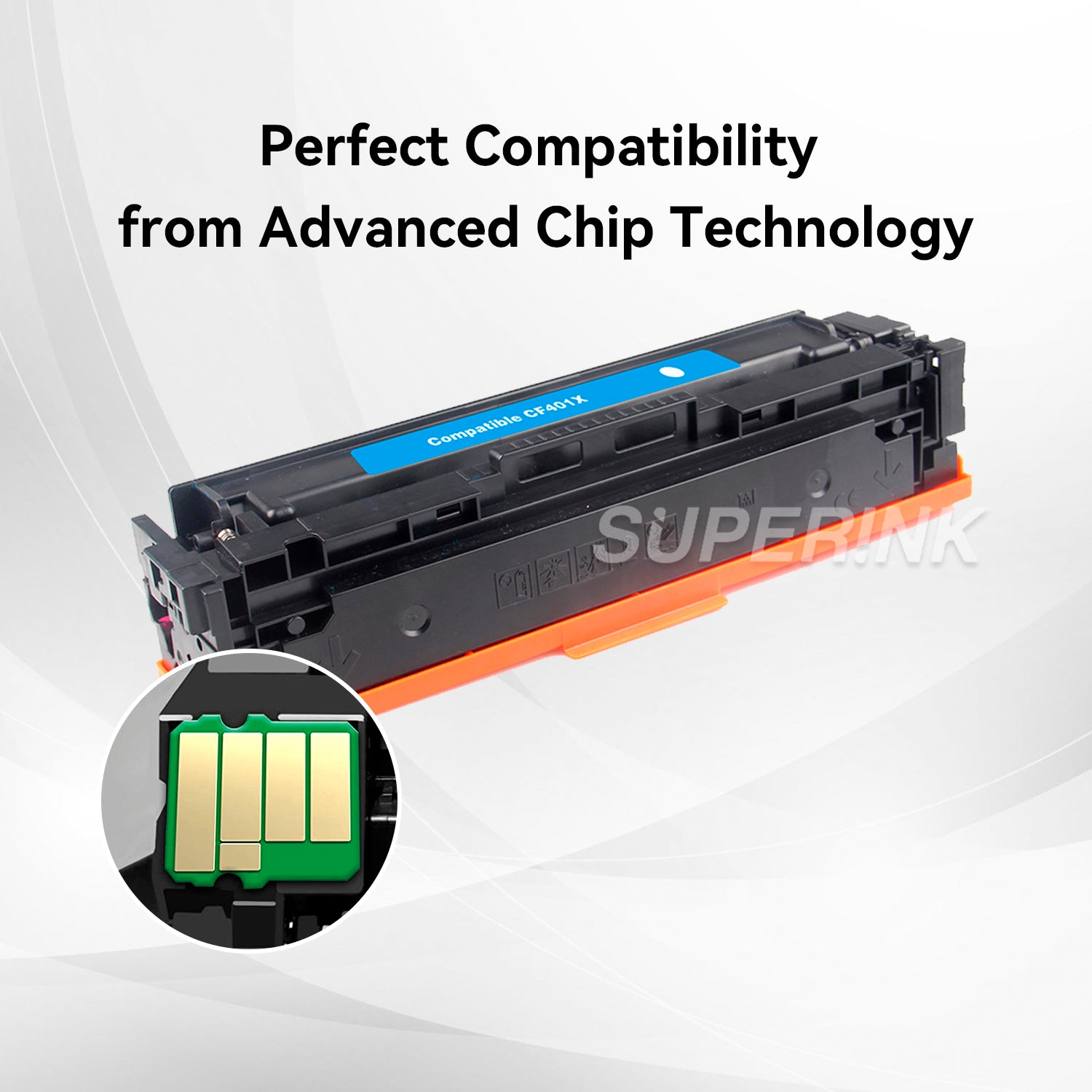Compatible HP CF401X (201X) Toner Cartridge Cyan by Superink