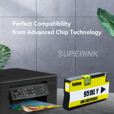Compatible HP 951XL Inkjet Cartridge Yellow (CN048AN) By Superink