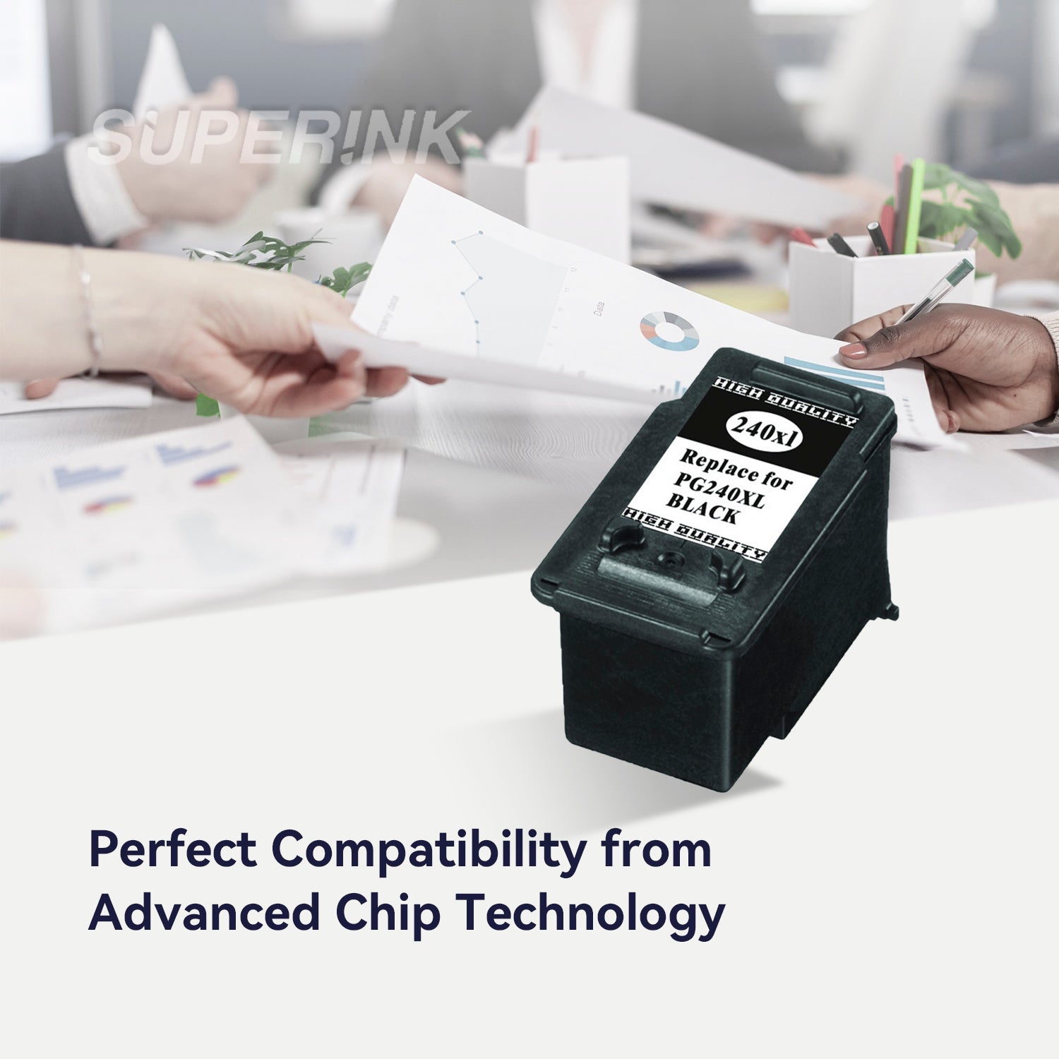 Compatible Canon PG-240XL new chip Black Inkjet Cartridge By Superink