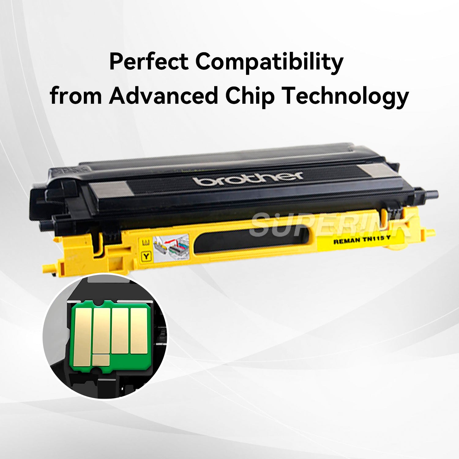 Remanufactured Brother TN110 Yellow Toner Cartridge By Superink