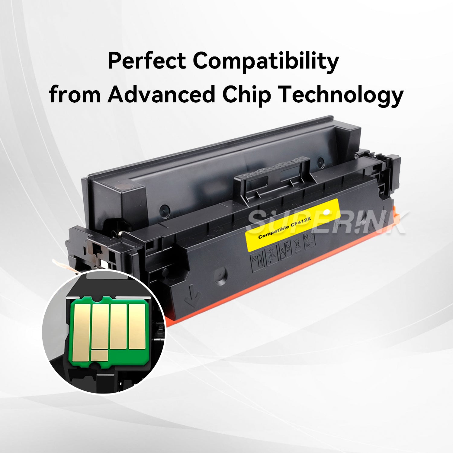 Compatible HP CF412X (410X) Toner Cartridge Yellow by Superink