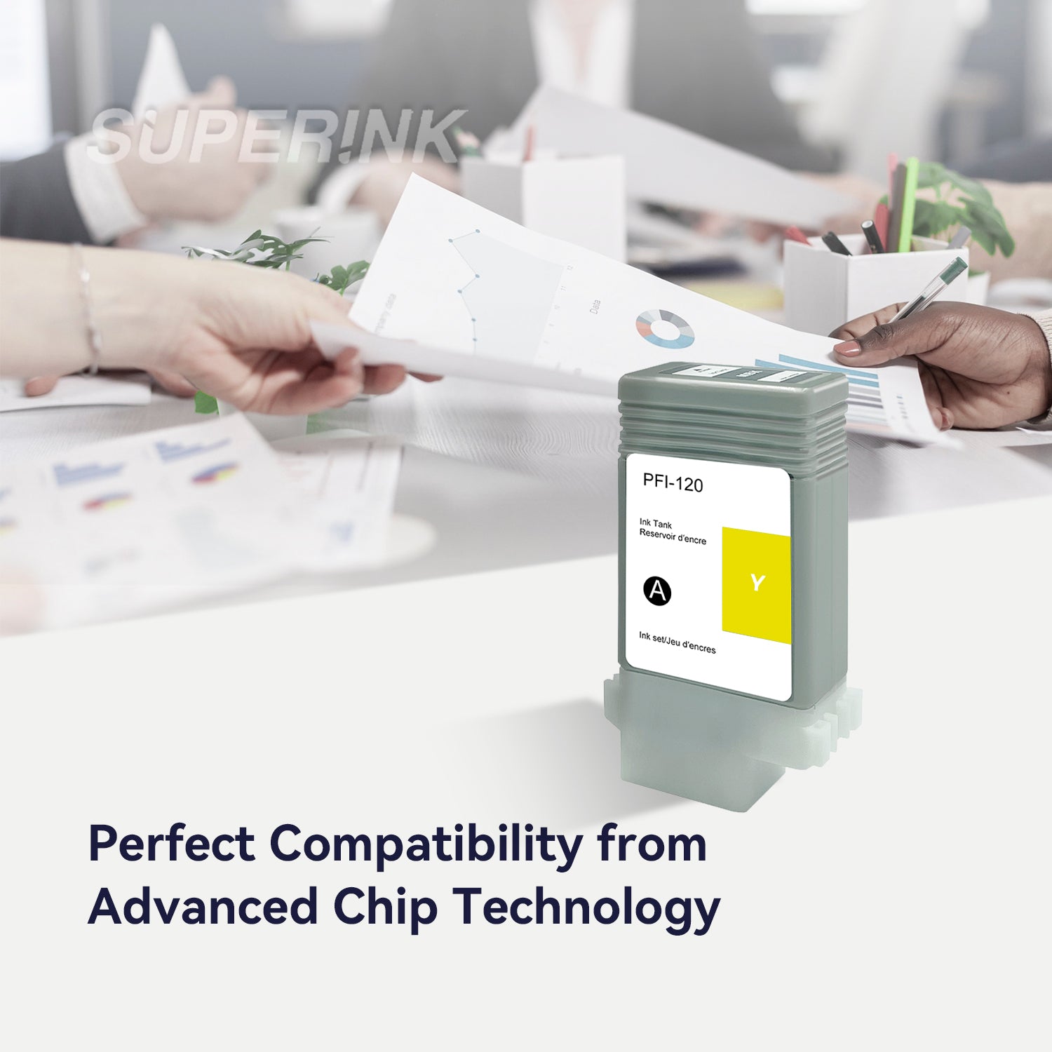 Compatible Canon PFI-120Y Yellow Ink Cartridge By Superink