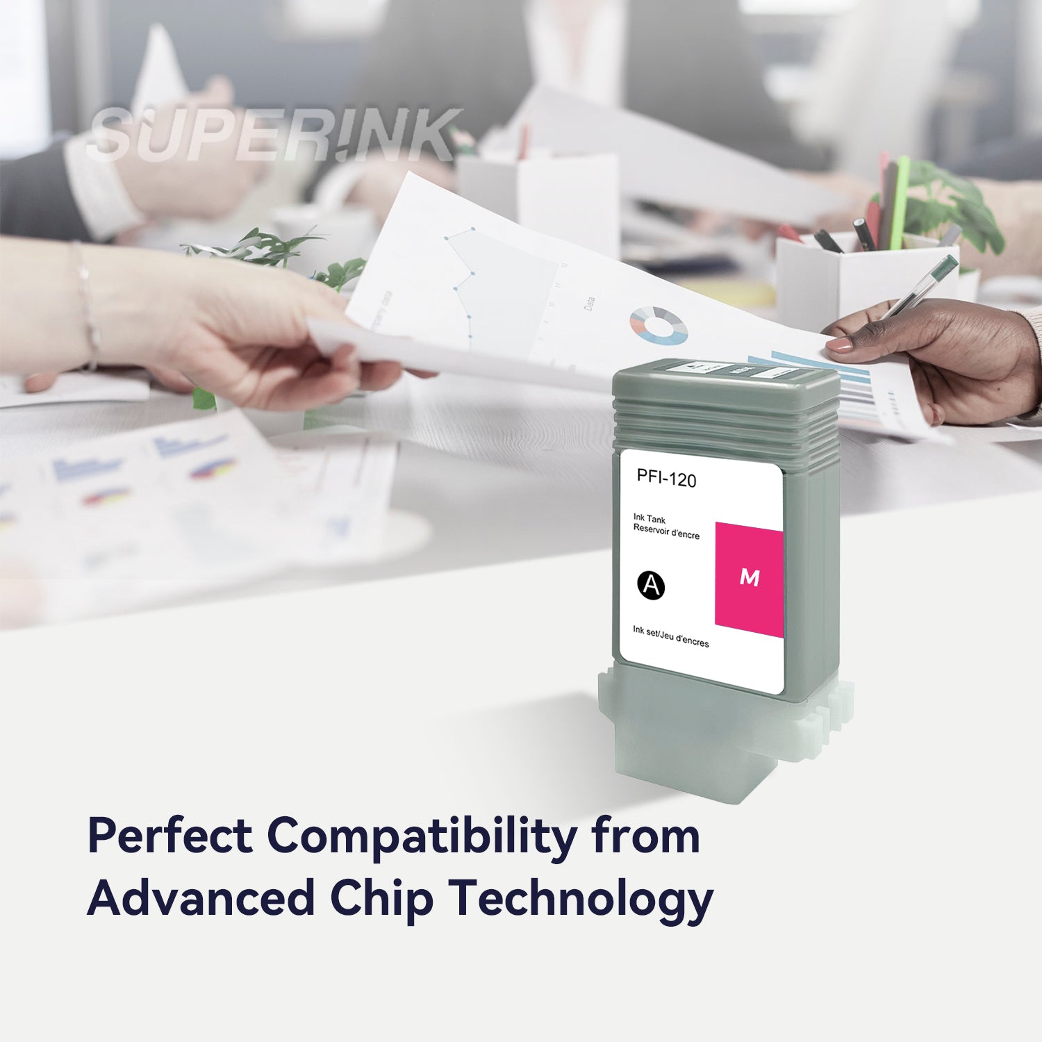 Compatible Canon PFI-120M Magenta Ink Cartridge