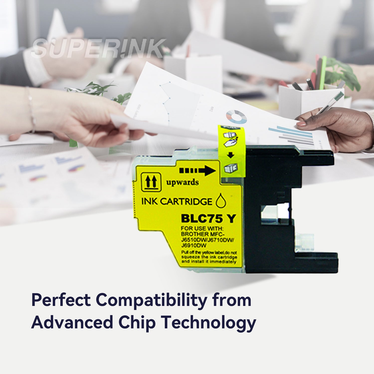 Compatible Brother LC75 Yellow Ink Cartridge
