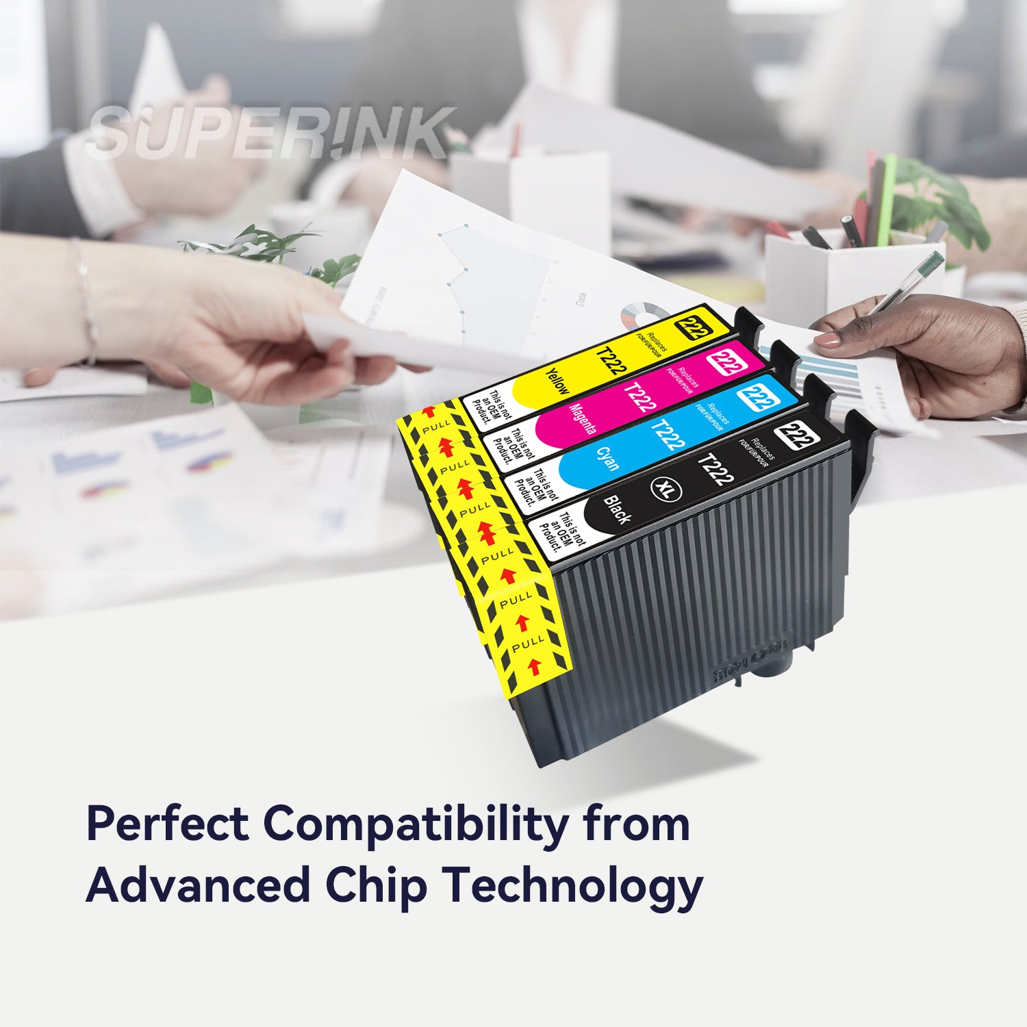 Compatible Epson T222XL T222 Combo Ink Cartridge BK/C/M/Y