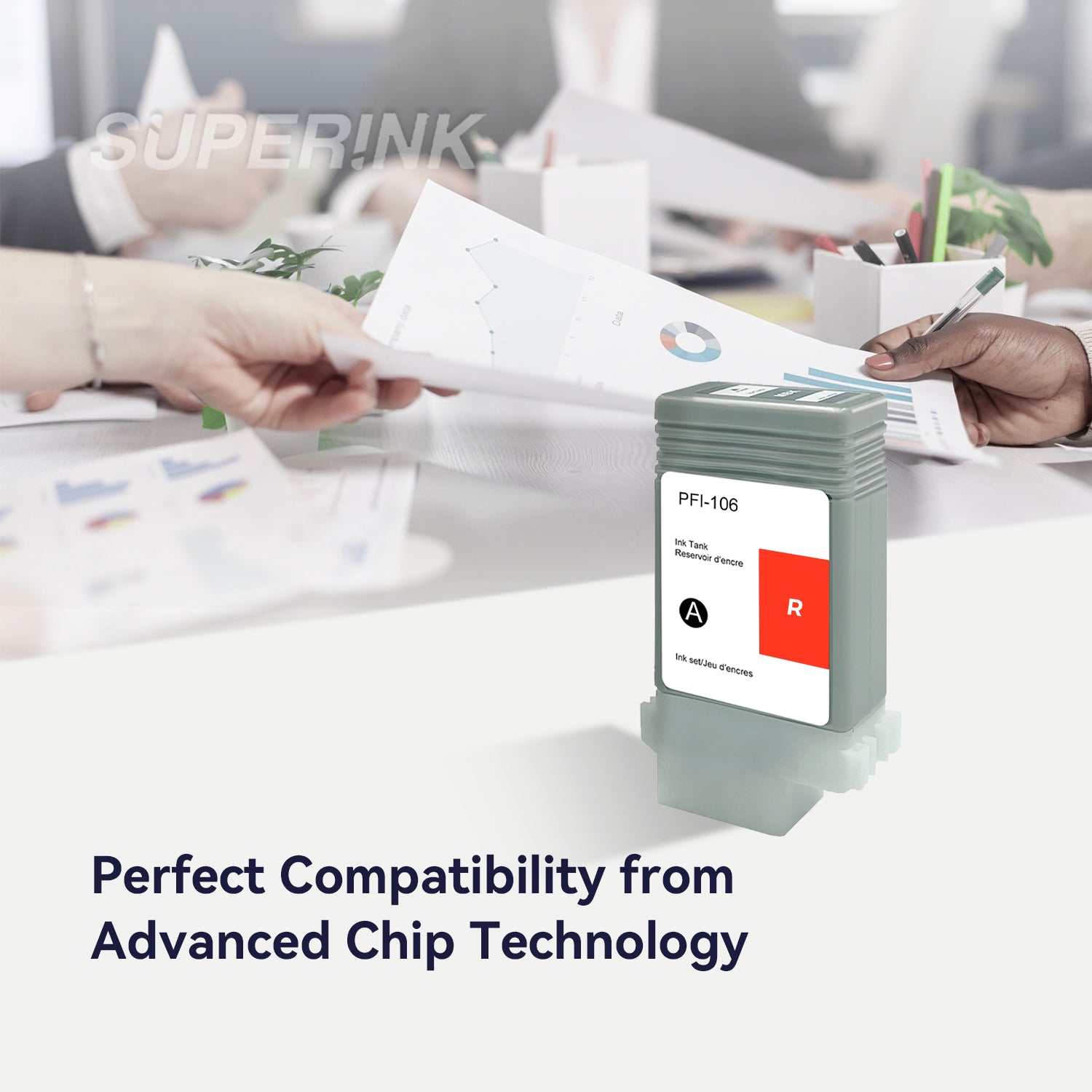 Compatible Canon PFI-106R Red Ink Cartridge By Superink