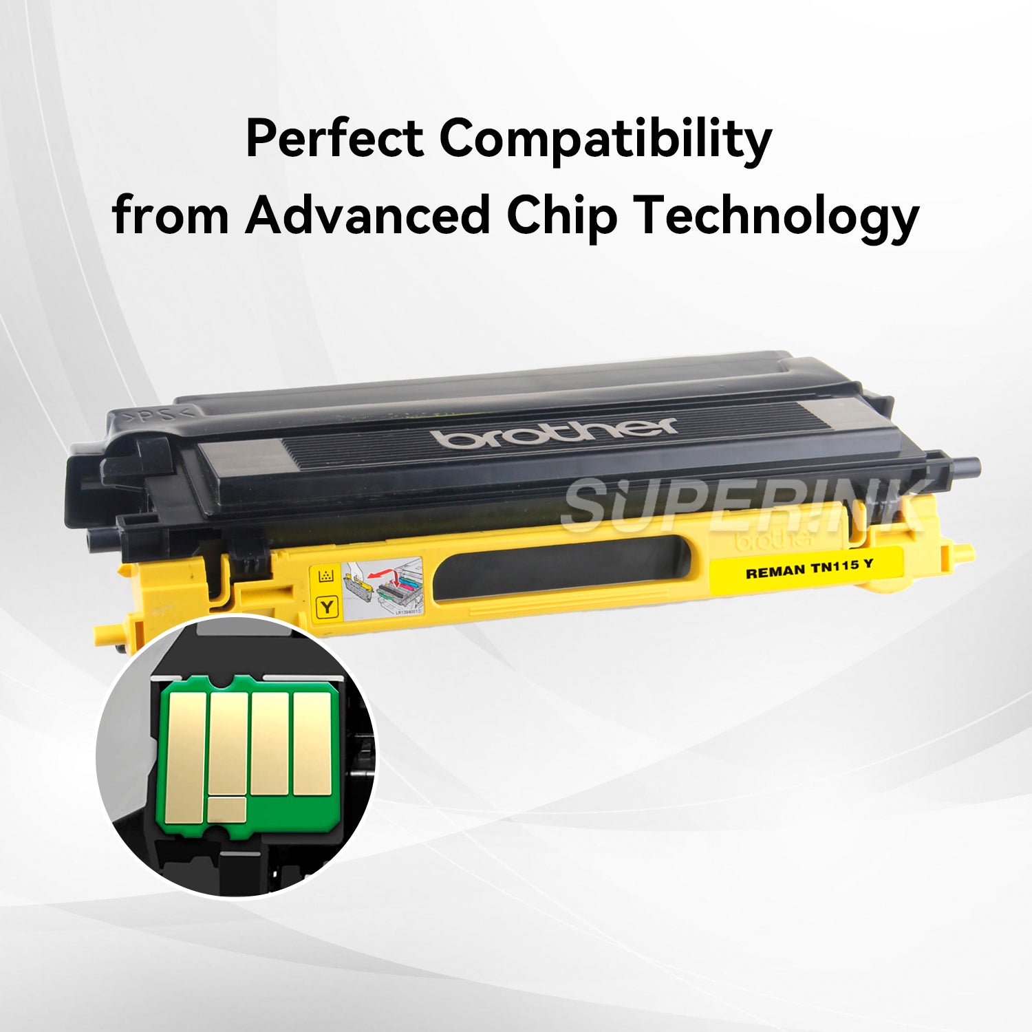 Remanufactured Brother TN115 Yellow Toner Cartridge By Superink