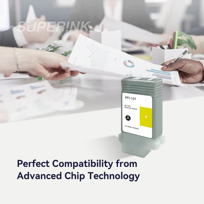 Compatible Canon PFI-101Y Yellow Ink Cartridge By Superink