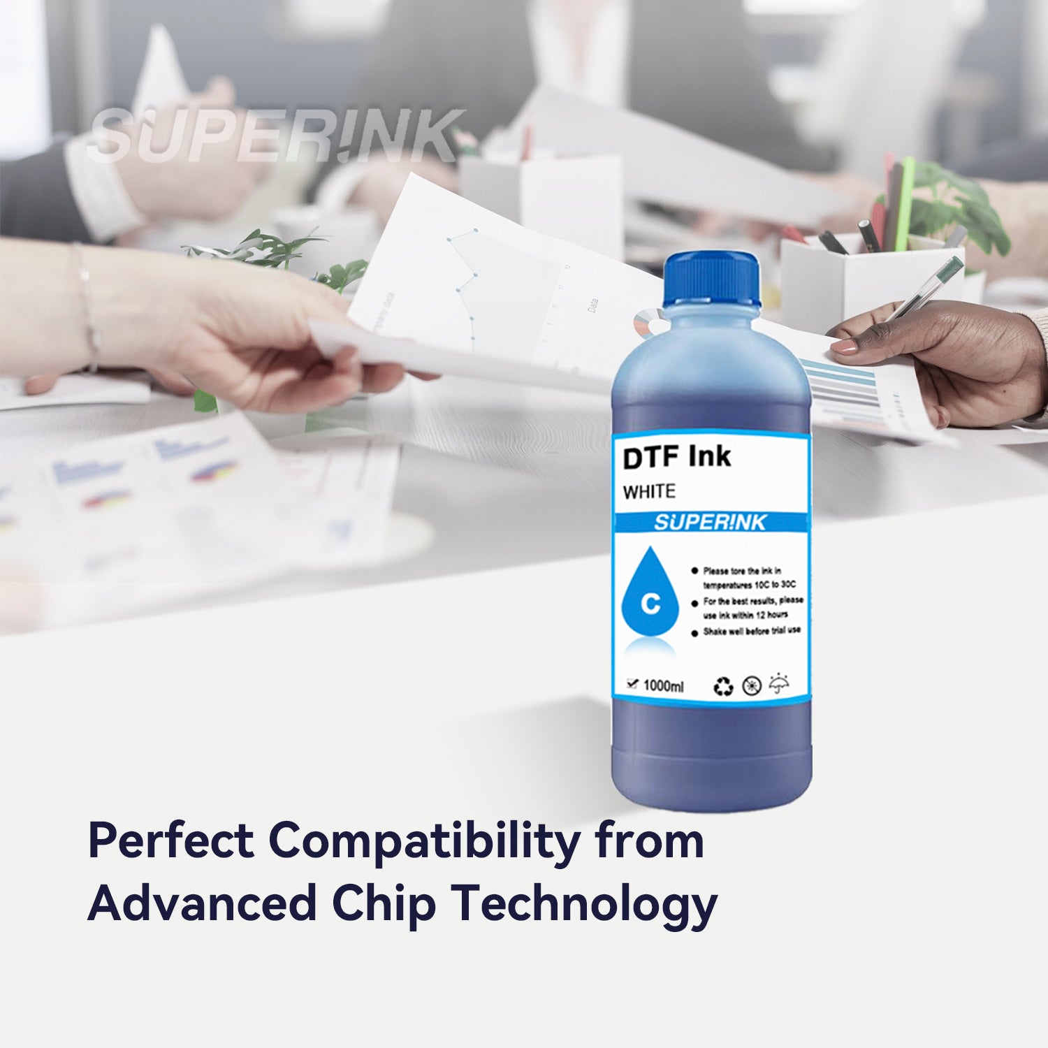 DTF Ink Direct to Film Cyan 1000ml By Superink