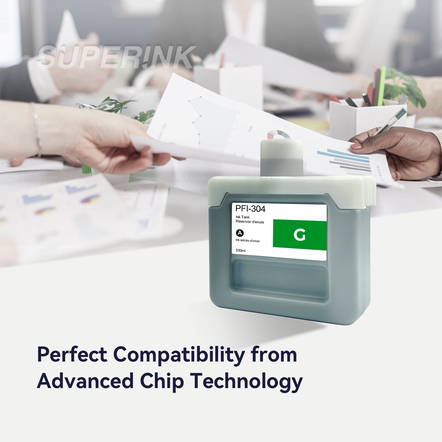 Compatible Canon PFI-304G 330ml Green Ink