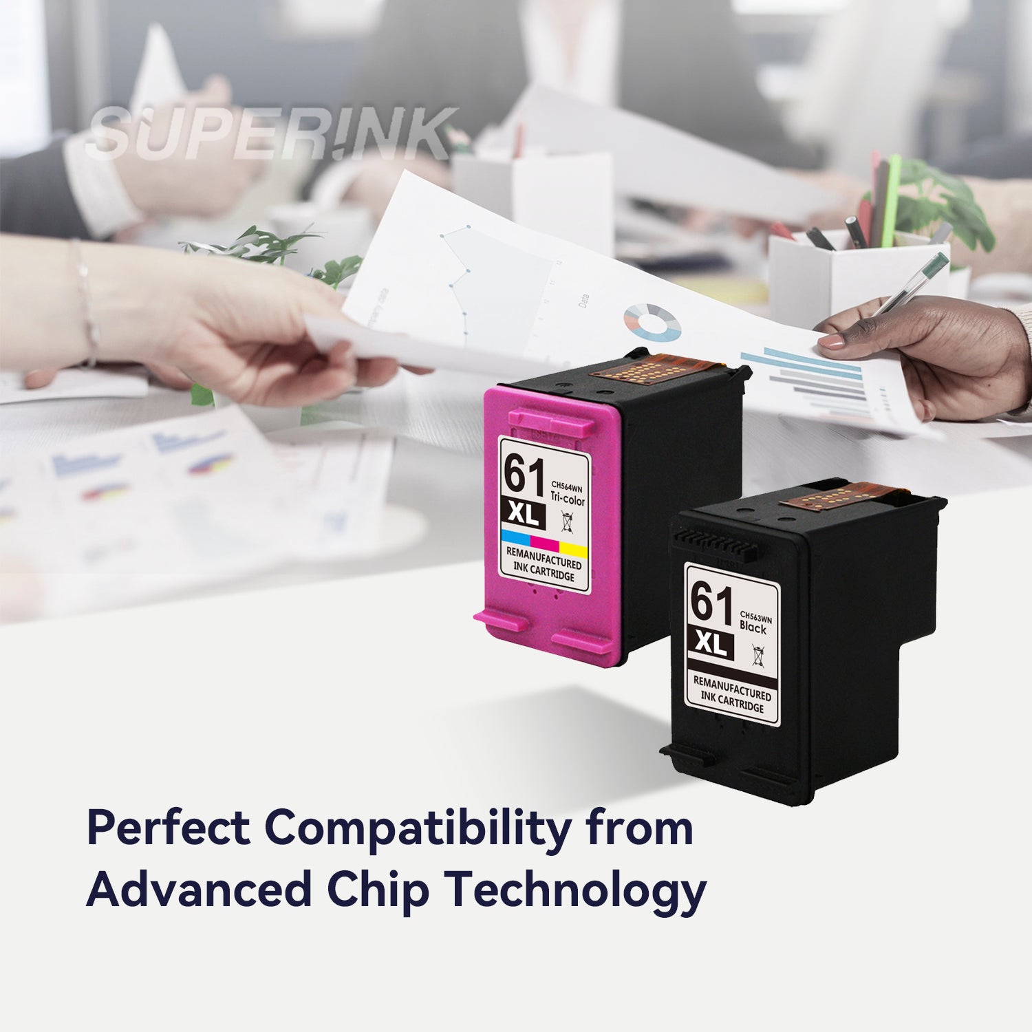 Compatible HP 61XL Ink Cartridge Combo High Yield by Superink