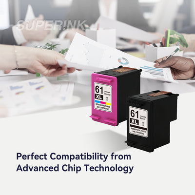 Remanufactured HP 61XL Ink Cartridge Combo High Yield by Superink