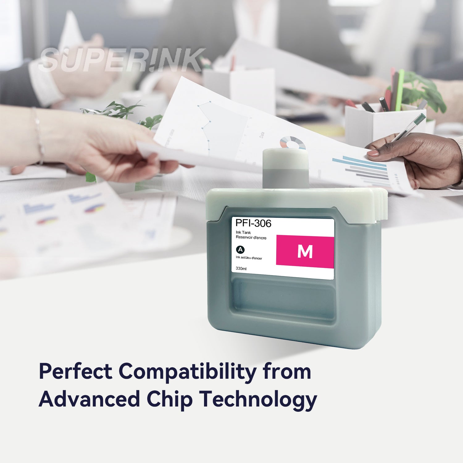 Compatible Canon PFI-306M 700ml Magenta Ink