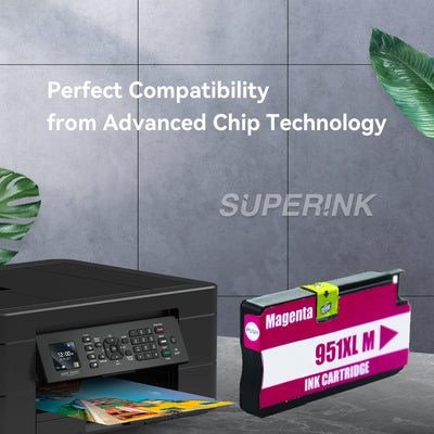 Compatible HP 951XL Inkjet Cartridge Magenta (CN047AN) By Superink