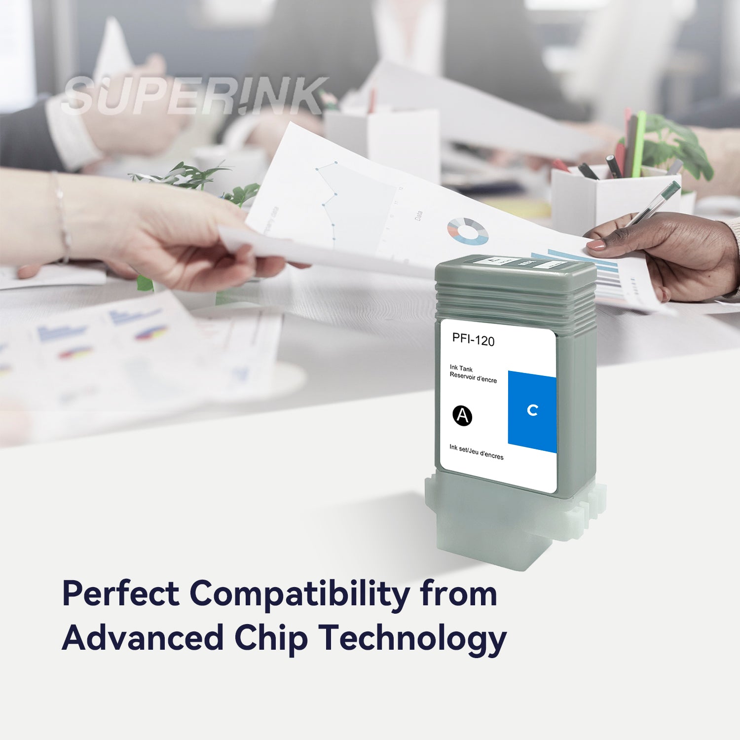 Compatible Canon PFI-120C Cyan Ink Cartridge