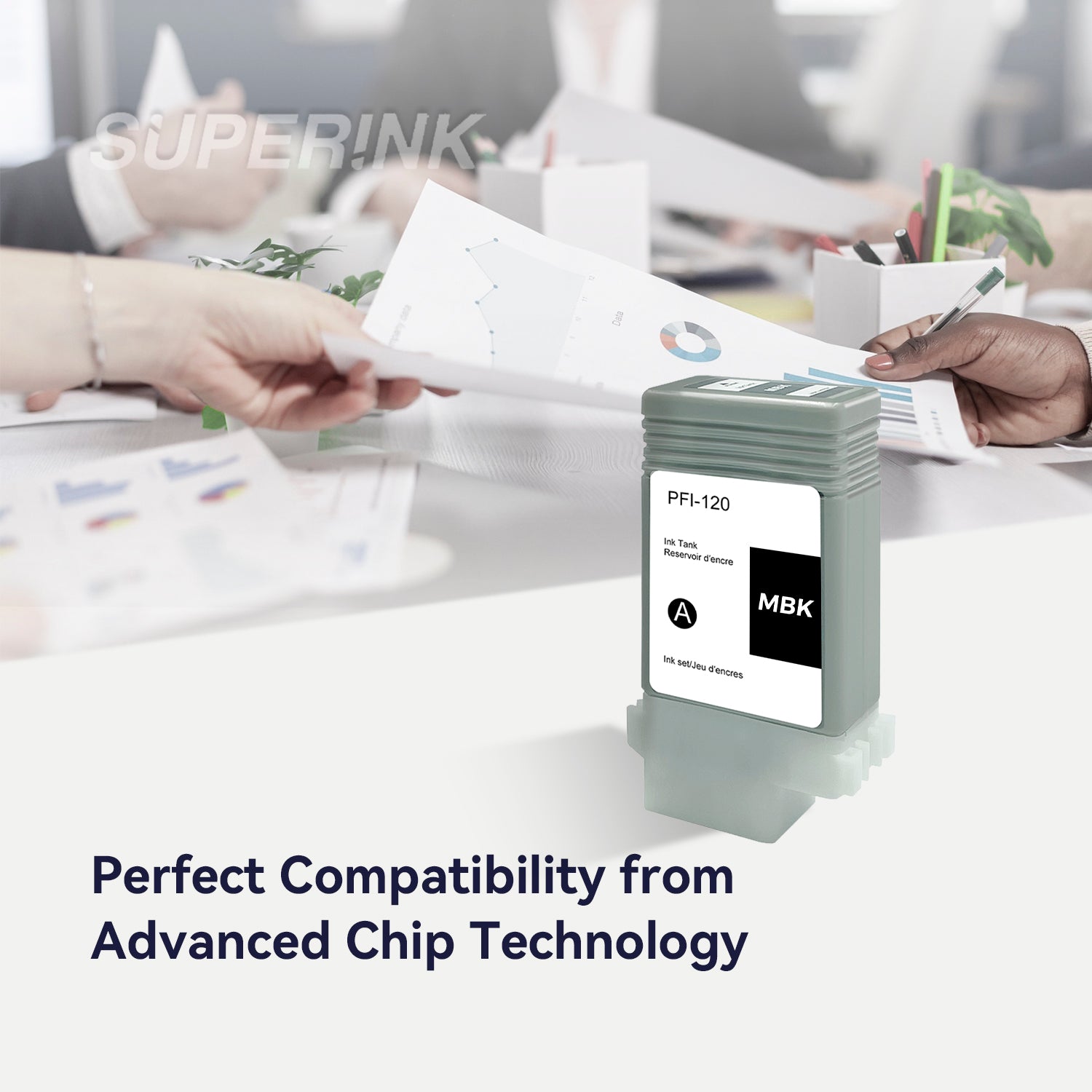 Compatible Canon PFI-120MBK Matte Black Ink Cartridge By Superink