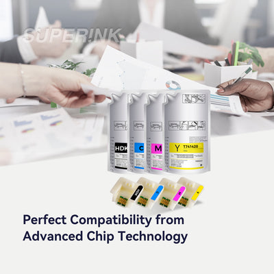 Compatible Epson T741 DS Ink Pack Combo, 4 X 1 Liter By Superink