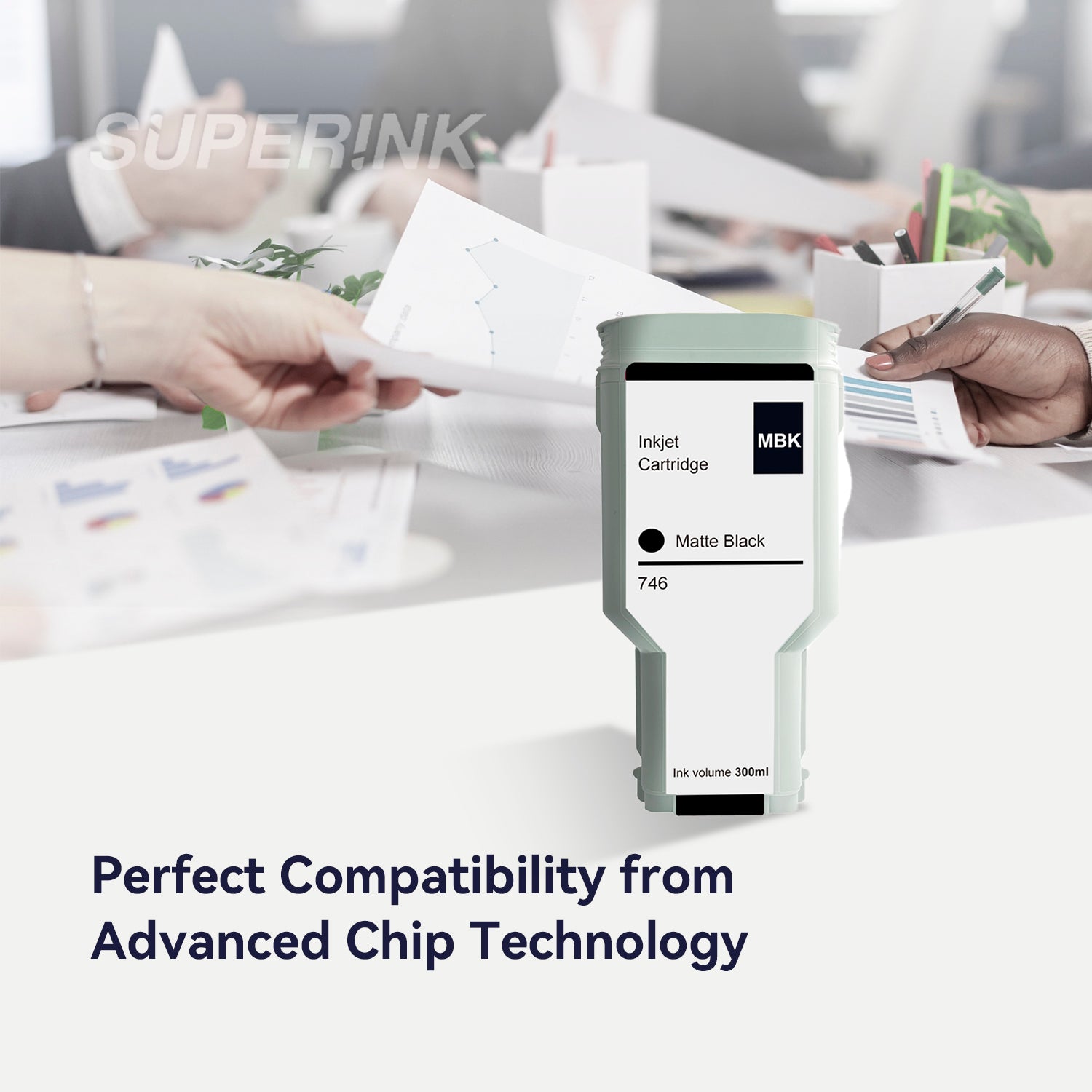 Compatible HP 746 Matte Black 300ML Ink Cartridge By Superink