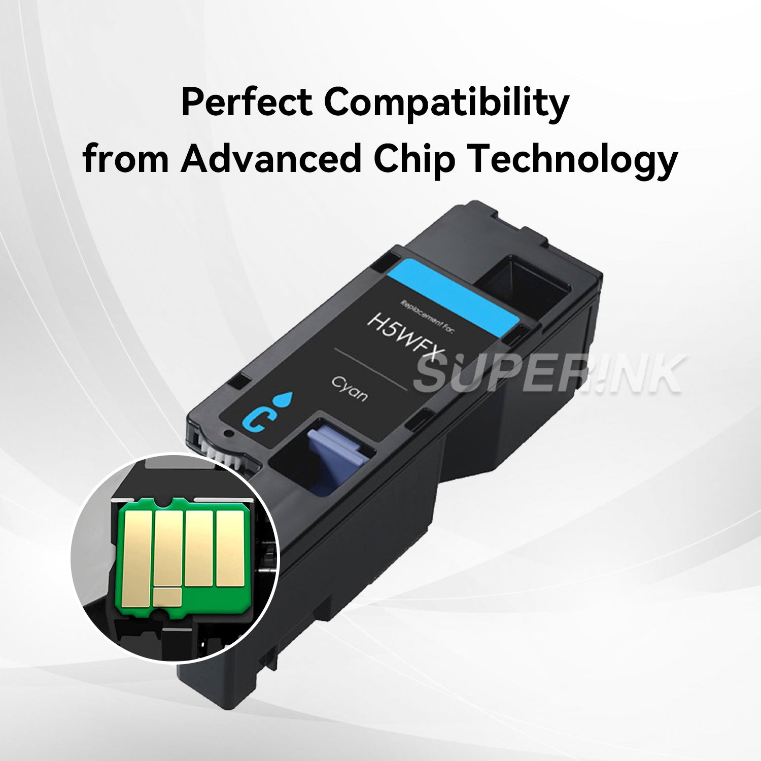 Compatible Dell 593-BBJU Cyan Toner Cartridge By Superink