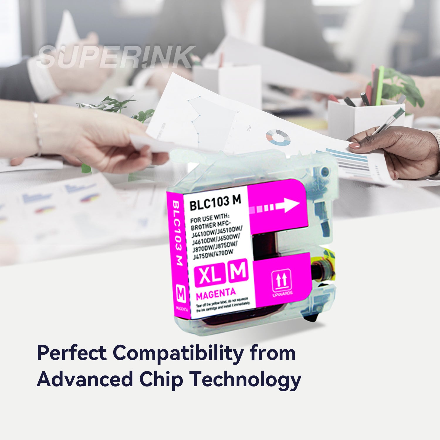 Compatible Brother LC103M High Yield Magenta Ink Cartridge by Superink