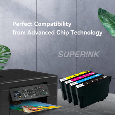 Compatible Epson T212XL Ink Cartridge Combo BK/C/M/Y By Superink