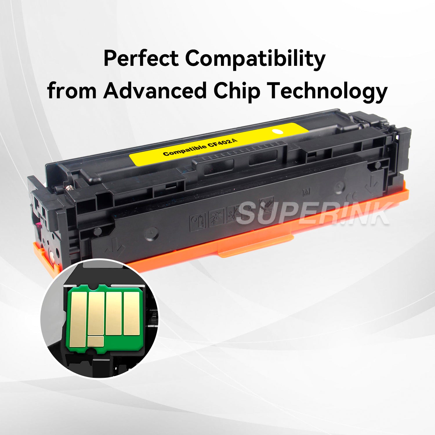 Compatible HP CF402A (201A) Toner Cartridge Yellow by Superink