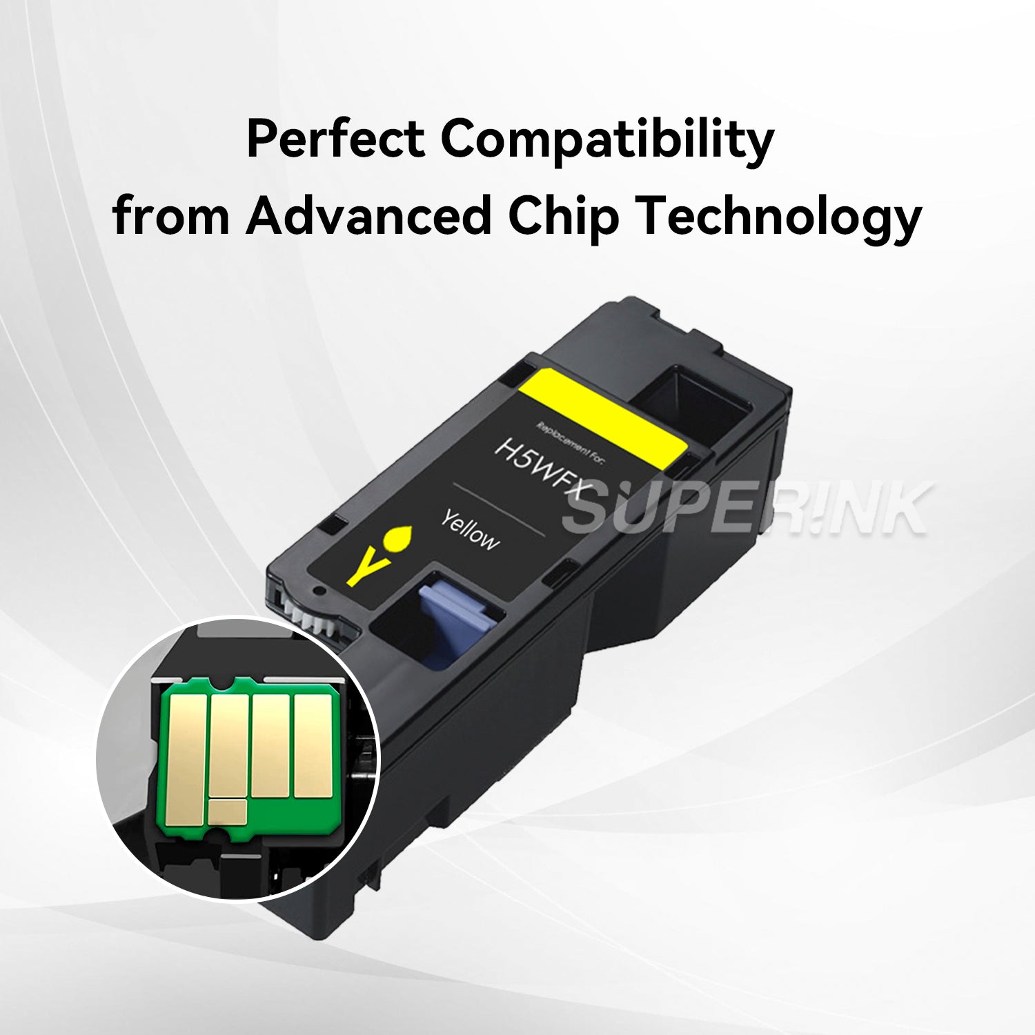 Compatible Dell 593-BBJW Yellow Toner Cartridge By Superink