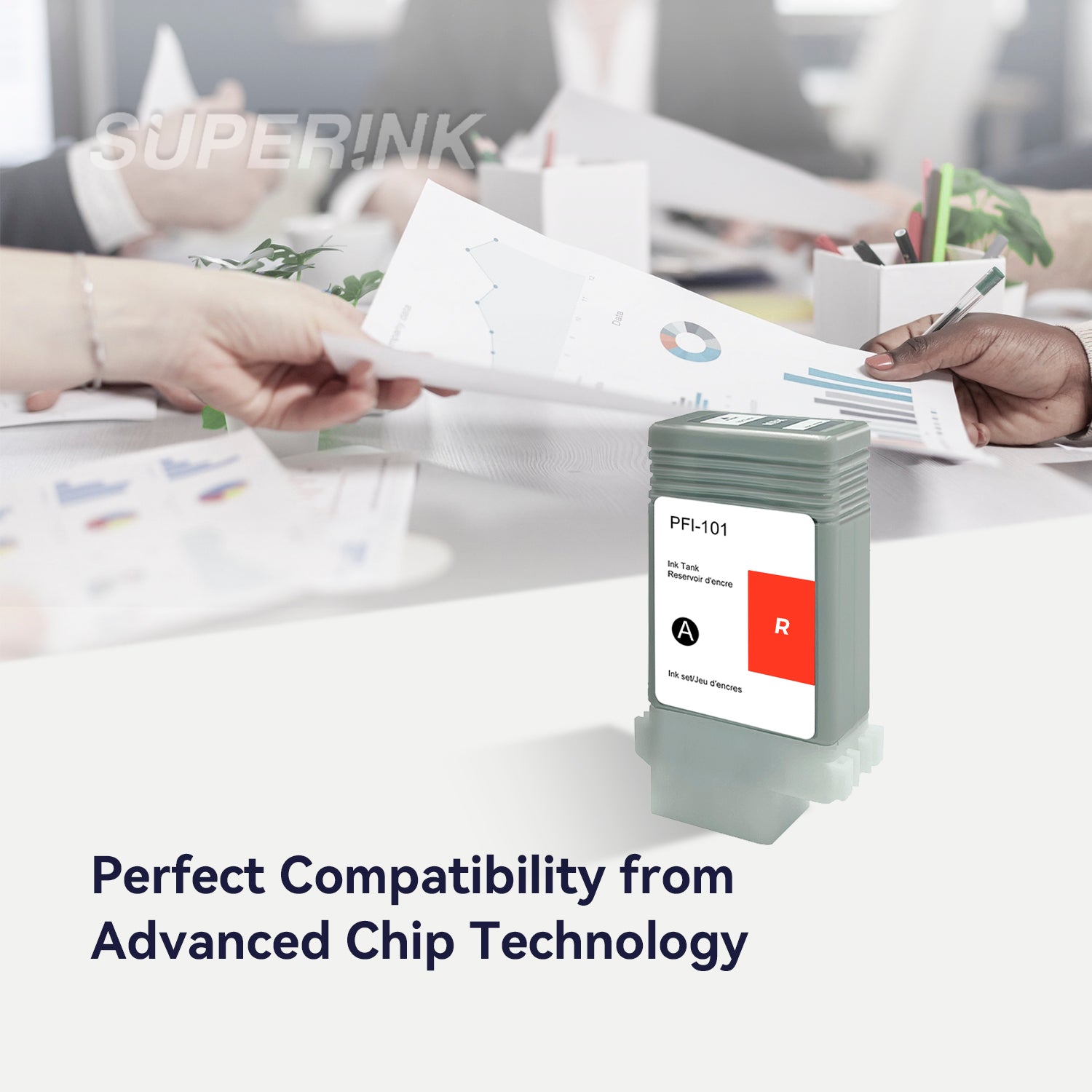 Compatible Canon PFI-101R Red Ink Cartridge
